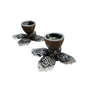 Metzke Pewter Candle Holders Lot of 2